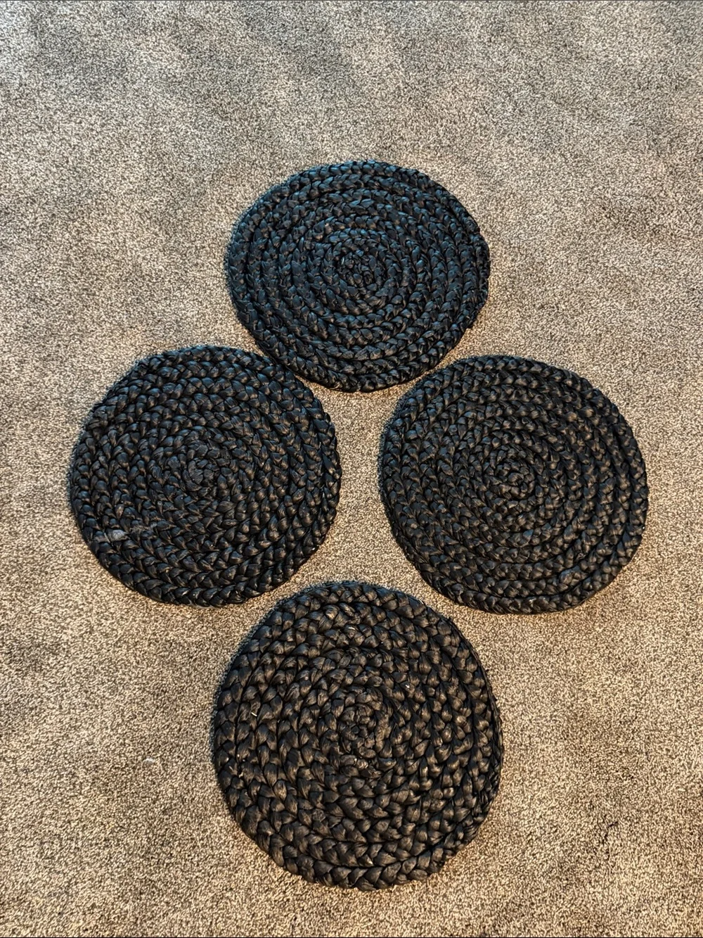 Pottery Barn Ratten Round Placemats - Set of 4